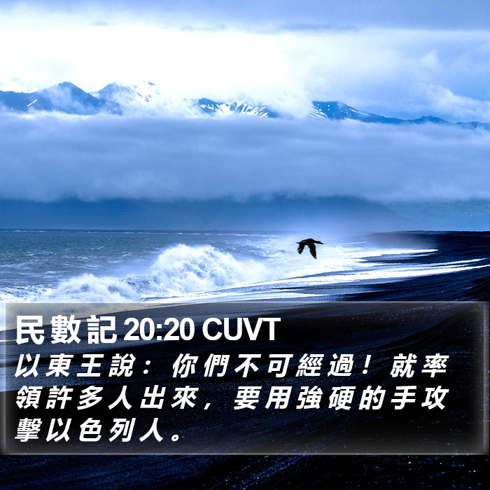 民 數 記 20:20 CUVT Bible Study