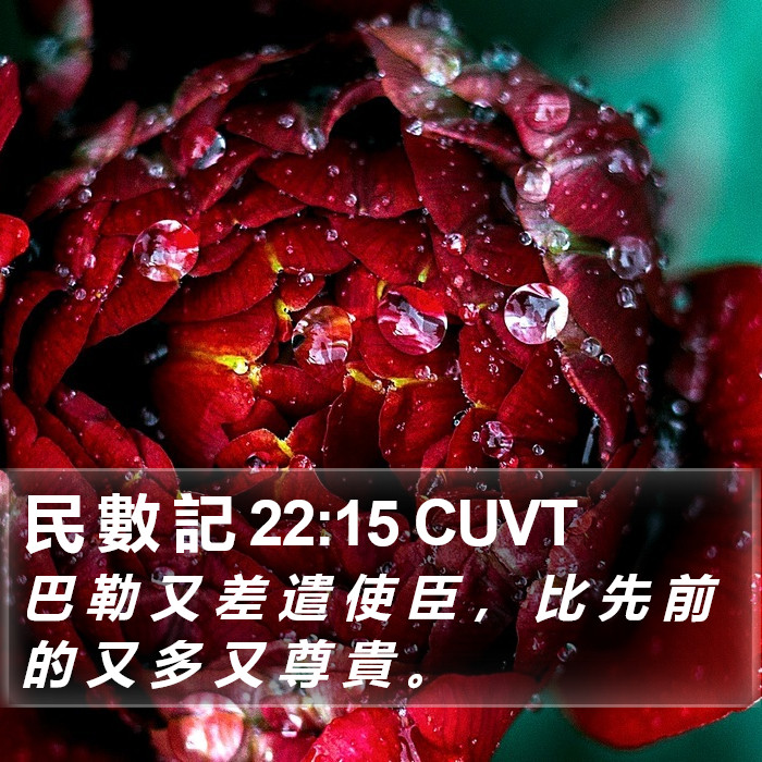 民 數 記 22:15 CUVT Bible Study