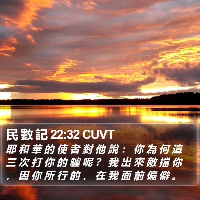 民 數 記 22:32 CUVT Bible Study
