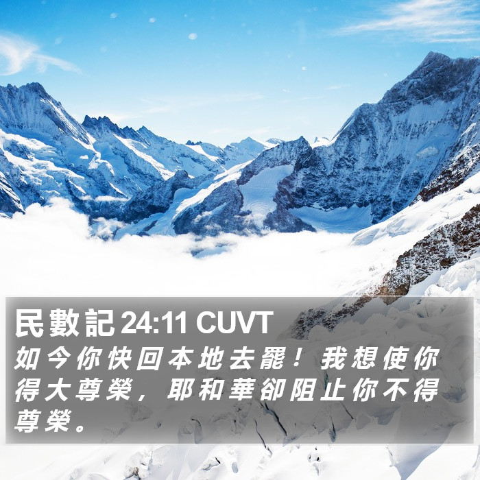 民 數 記 24:11 CUVT Bible Study