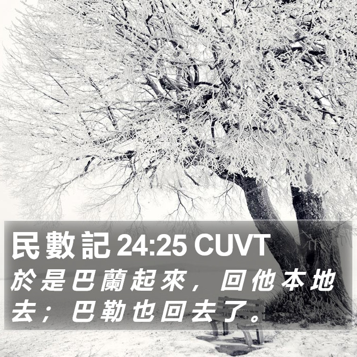 民 數 記 24:25 CUVT Bible Study