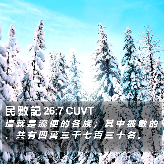 民 數 記 26:7 CUVT Bible Study