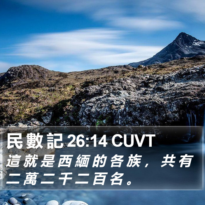 民 數 記 26:14 CUVT Bible Study