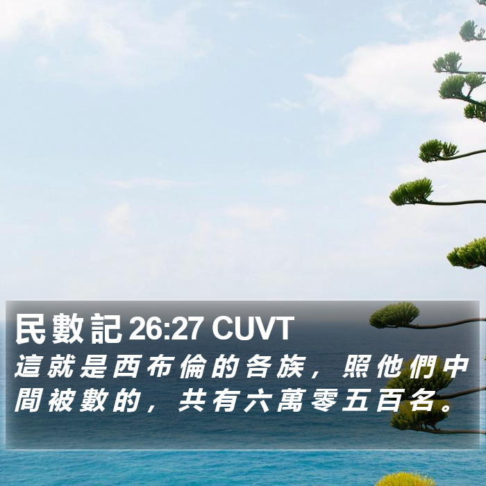 民 數 記 26:27 CUVT Bible Study