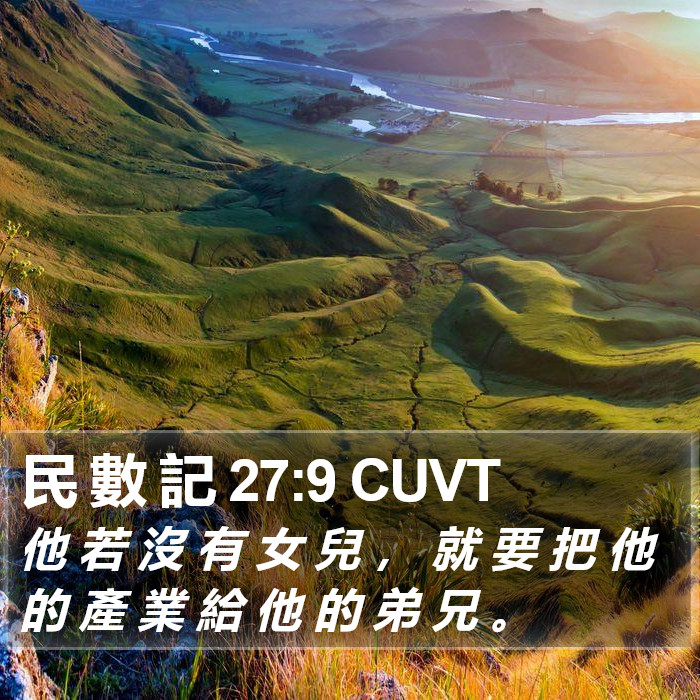民 數 記 27:9 CUVT Bible Study