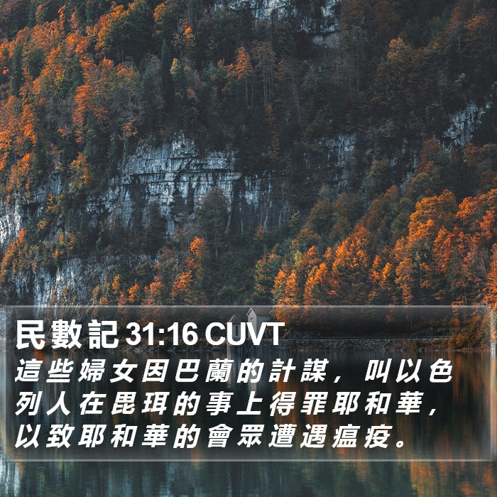 民 數 記 31:16 CUVT Bible Study