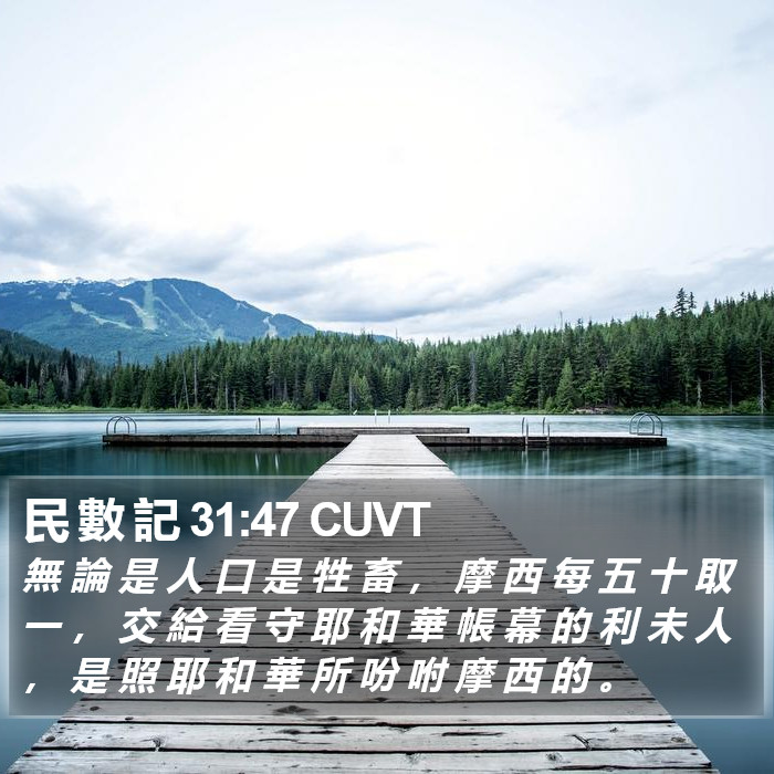 民 數 記 31:47 CUVT Bible Study