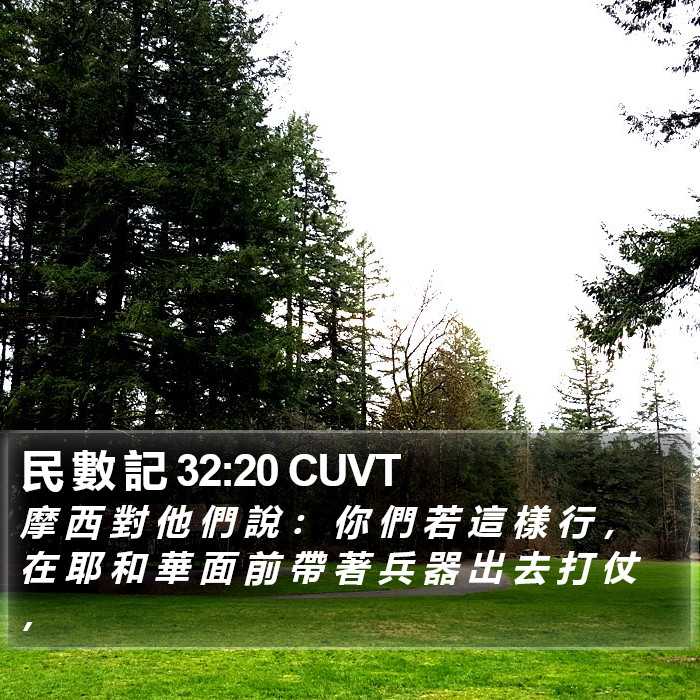 民 數 記 32:20 CUVT Bible Study