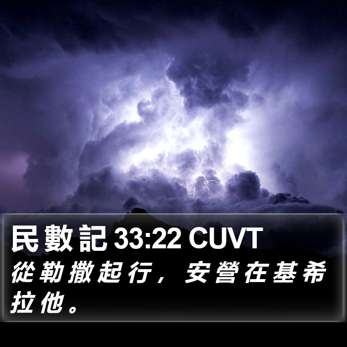 民 數 記 33:22 CUVT Bible Study