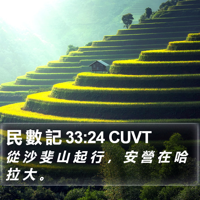 民 數 記 33:24 CUVT Bible Study