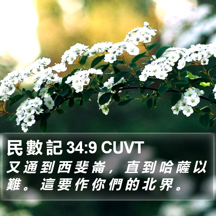 民 數 記 34:9 CUVT Bible Study