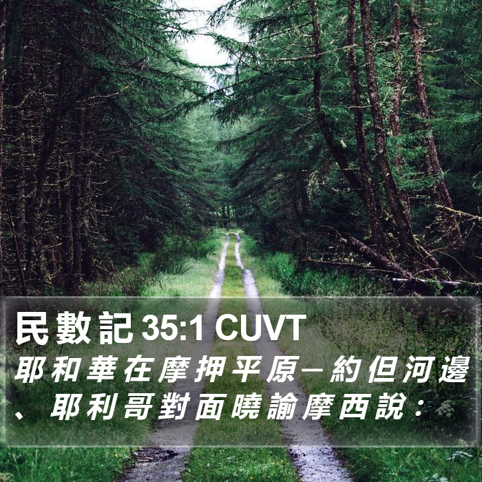民 數 記 35:1 CUVT Bible Study