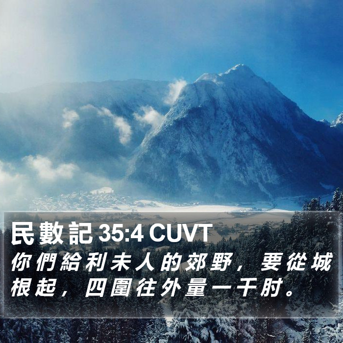 民 數 記 35:4 CUVT Bible Study