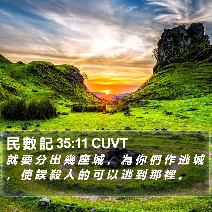 民 數 記 35:11 CUVT Bible Study