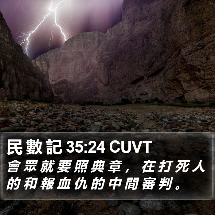 民 數 記 35:24 CUVT Bible Study