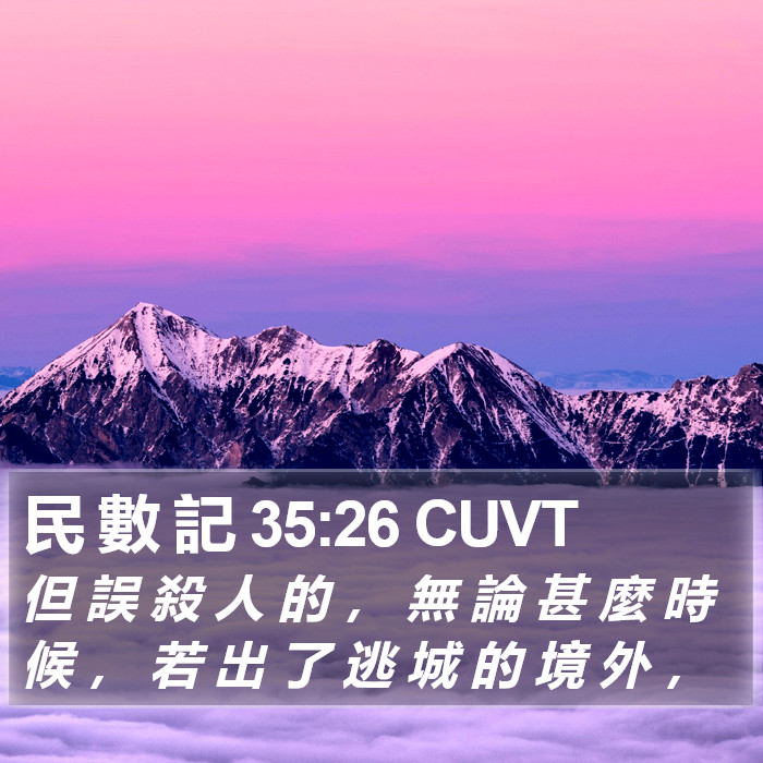 民 數 記 35:26 CUVT Bible Study