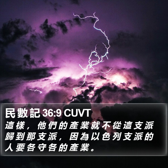 民 數 記 36:9 CUVT Bible Study