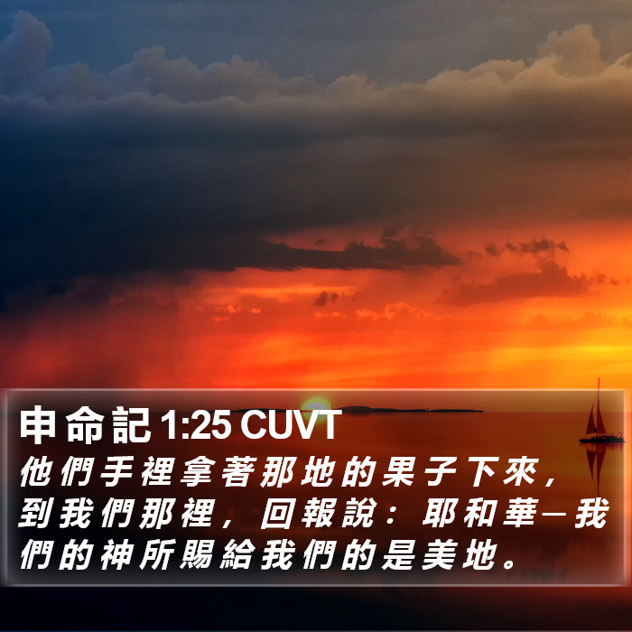 申 命 記 1:25 CUVT Bible Study