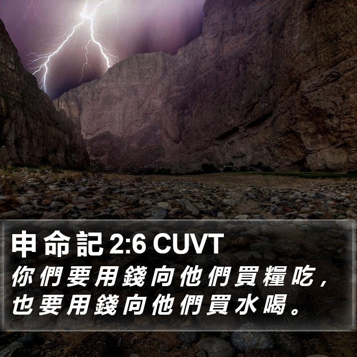 申 命 記 2:6 CUVT Bible Study
