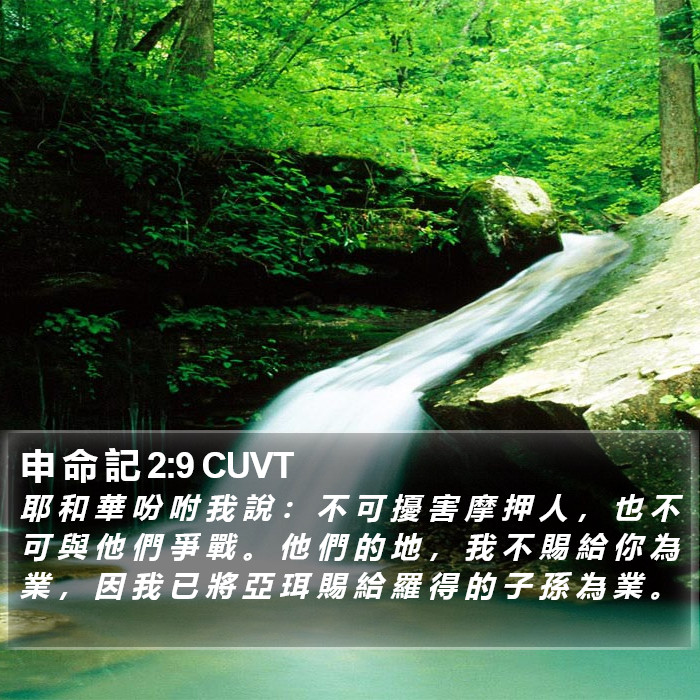 申 命 記 2:9 CUVT Bible Study