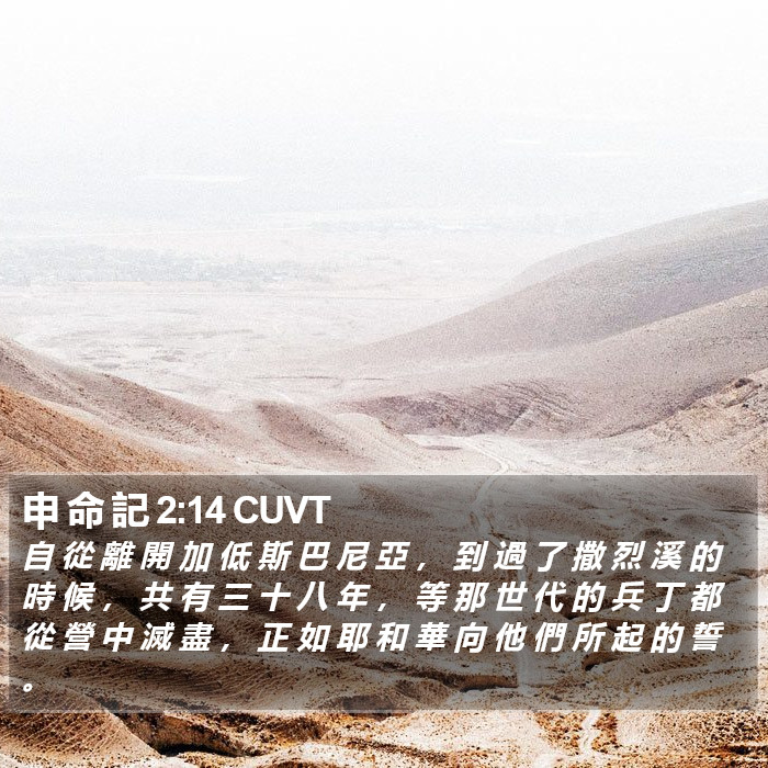 申 命 記 2:14 CUVT Bible Study