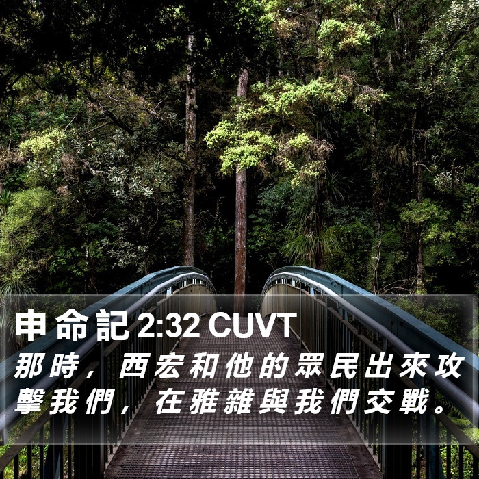 申 命 記 2:32 CUVT Bible Study