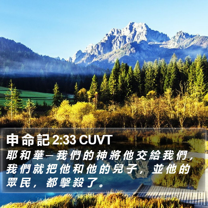 申 命 記 2:33 CUVT Bible Study