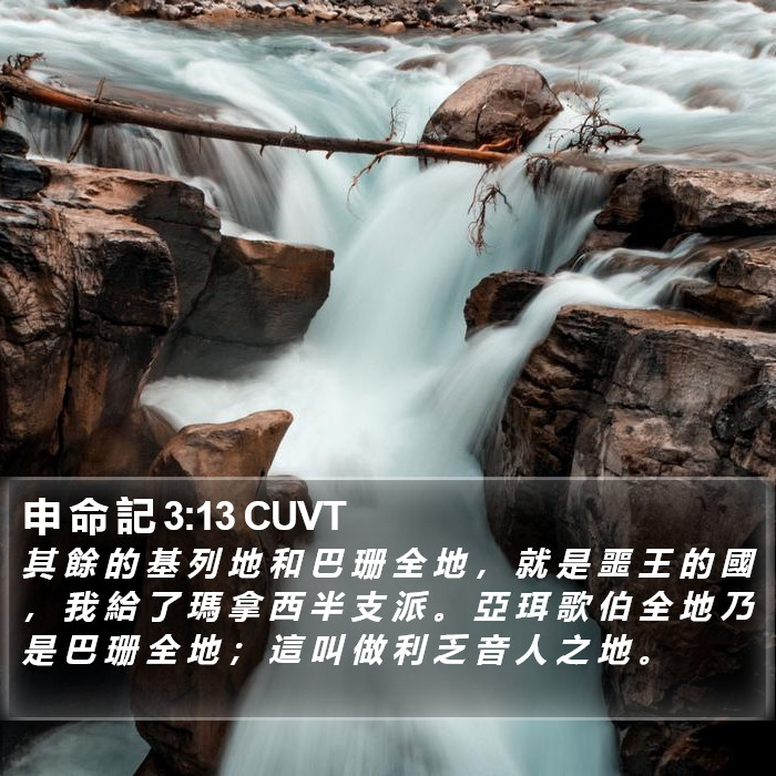 申 命 記 3:13 CUVT Bible Study