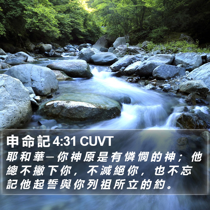 申 命 記 4:31 CUVT Bible Study