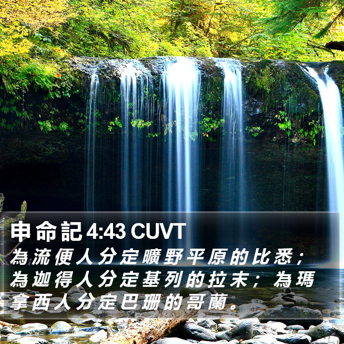 申 命 記 4:43 CUVT Bible Study