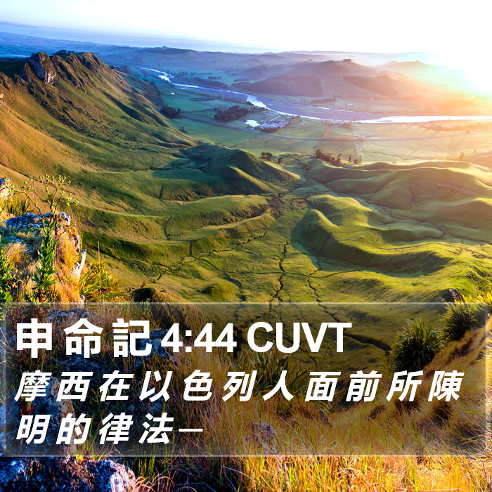 申 命 記 4:44 CUVT Bible Study