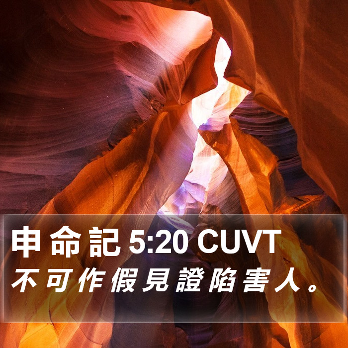 申 命 記 5:20 CUVT Bible Study