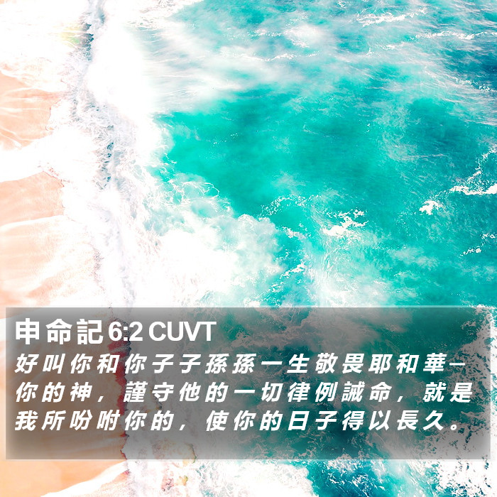 申 命 記 6:2 CUVT Bible Study