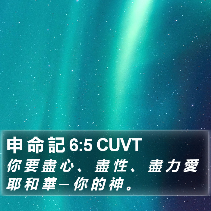 申 命 記 6:5 CUVT Bible Study