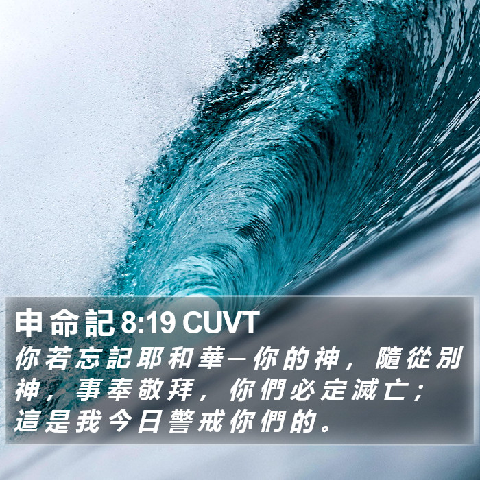 申 命 記 8:19 CUVT Bible Study