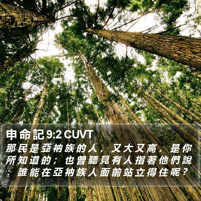 申 命 記 9:2 CUVT Bible Study