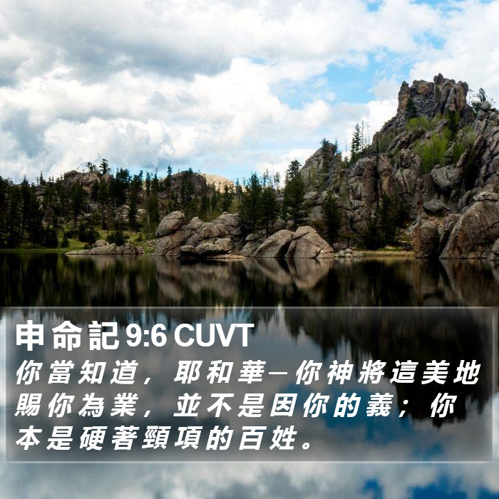 申 命 記 9:6 CUVT Bible Study