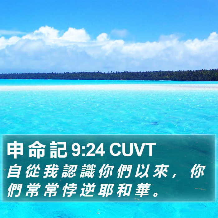 申 命 記 9:24 CUVT Bible Study