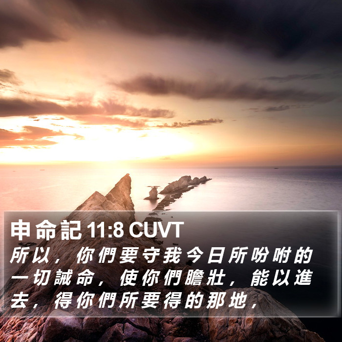 申 命 記 11:8 CUVT Bible Study