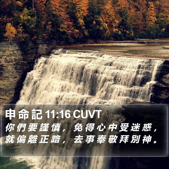 申 命 記 11:16 CUVT Bible Study
