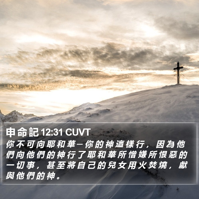 申 命 記 12:31 CUVT Bible Study