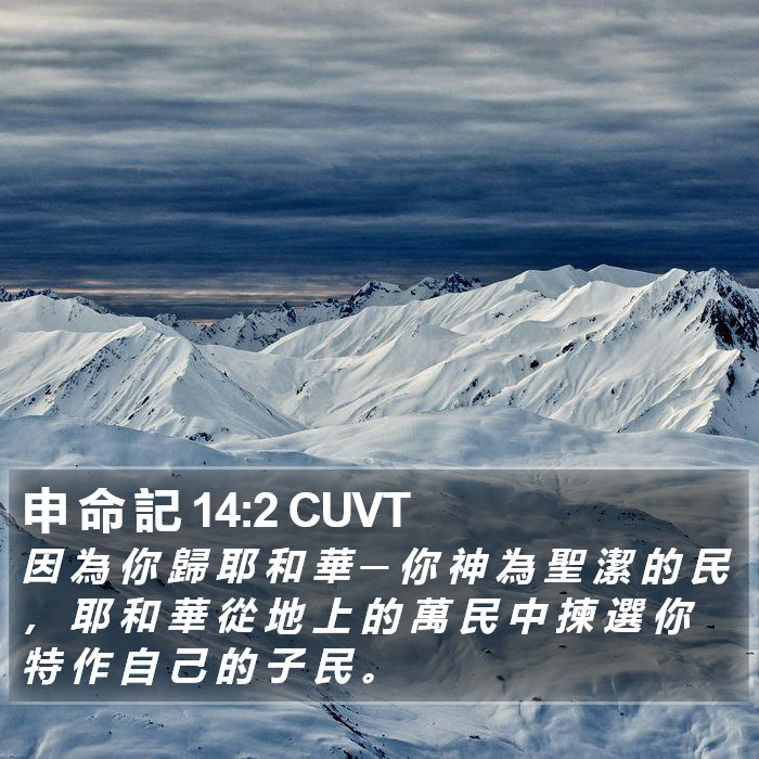 申 命 記 14:2 CUVT Bible Study