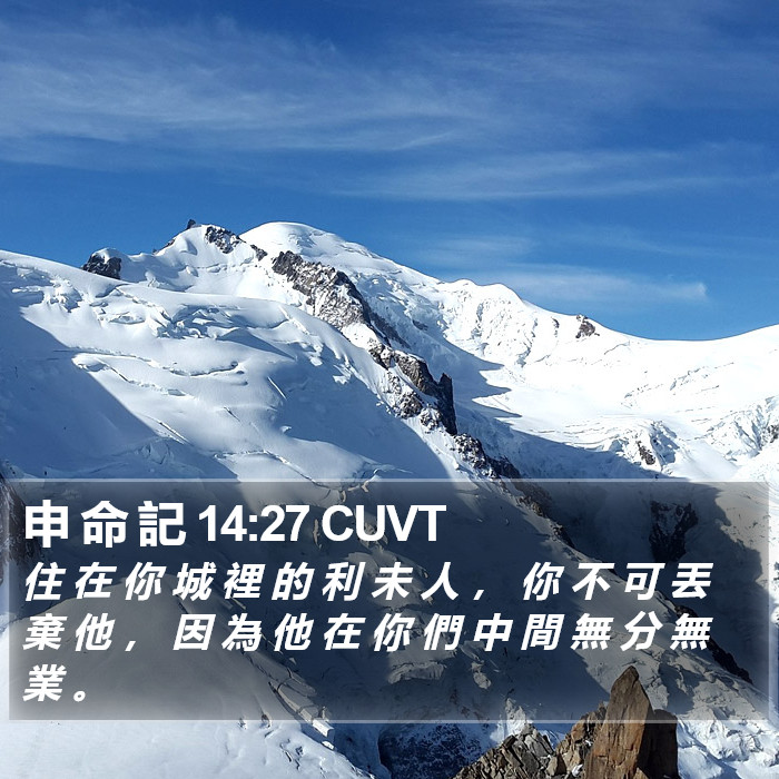 申 命 記 14:27 CUVT Bible Study