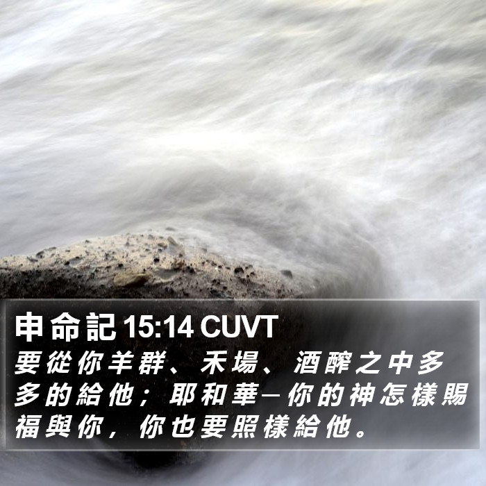 申 命 記 15:14 CUVT Bible Study