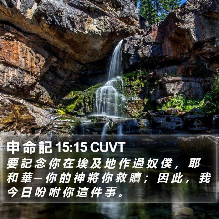 申 命 記 15:15 CUVT Bible Study