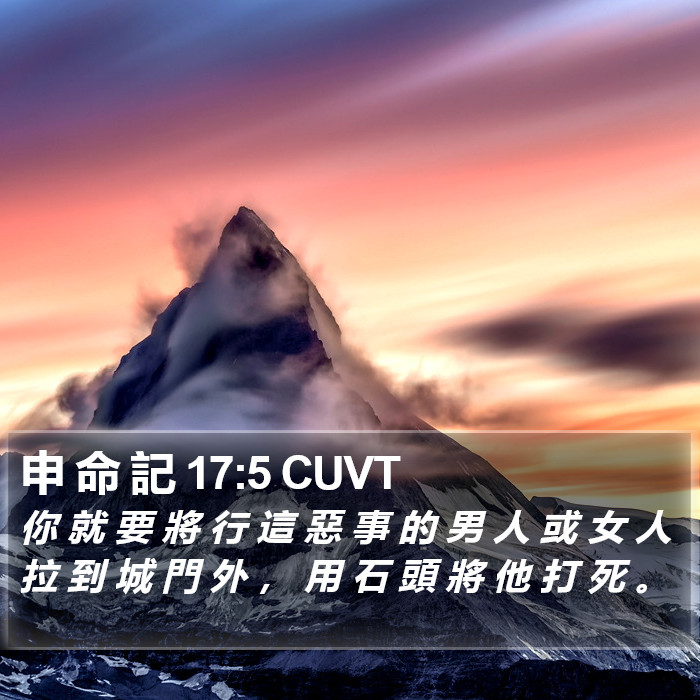 申 命 記 17:5 CUVT Bible Study