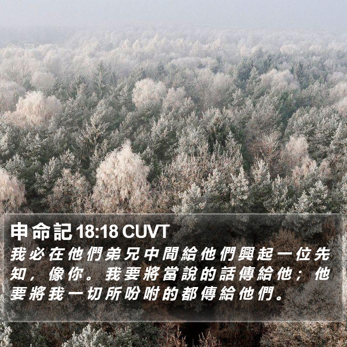 申 命 記 18:18 CUVT Bible Study