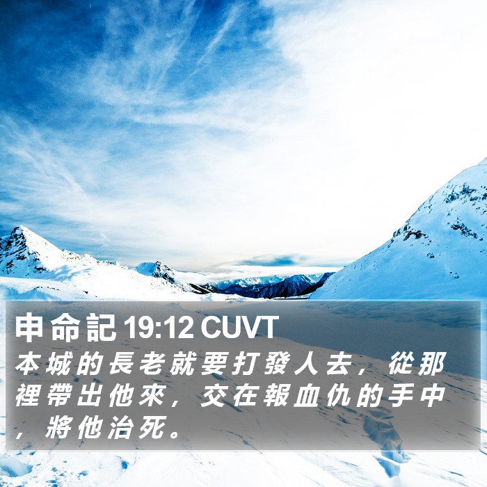 申 命 記 19:12 CUVT Bible Study