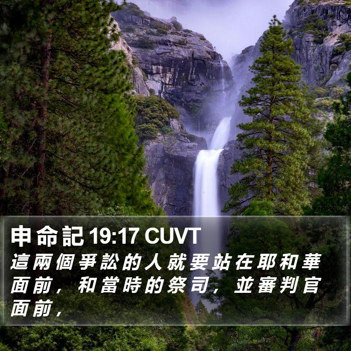 申 命 記 19:17 CUVT Bible Study