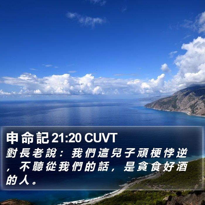 申 命 記 21:20 CUVT Bible Study